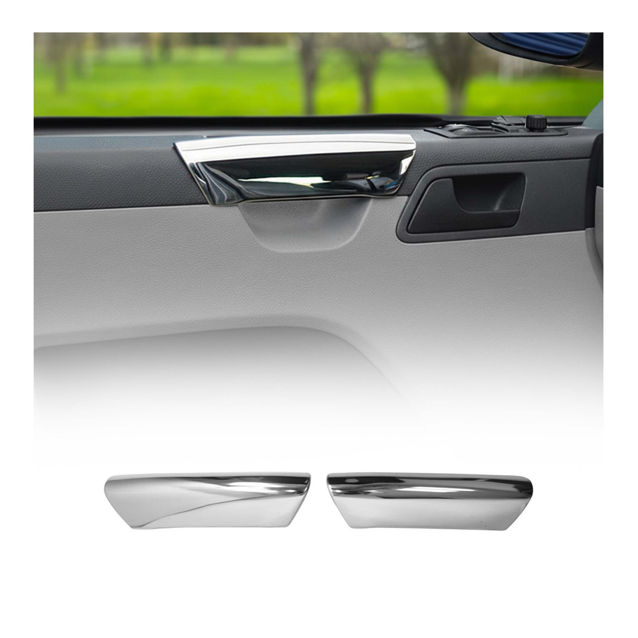 Couverture de poignée de porte intérieures pour VW T5 2003-2015 Inox Chromé