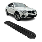 Marchepieds latéraux pédale pour BMW X4 F26 2014-2018 Aluminium Gris Noir 2Pcs