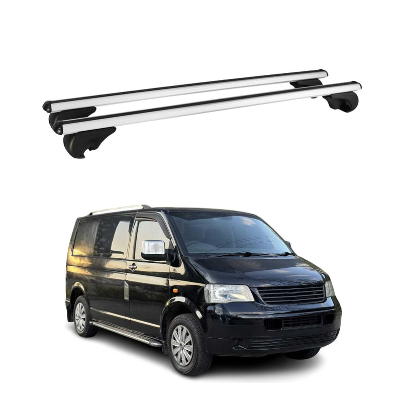 Barres de toit Transversales pour VW Transporter T5 2003-2015 Aluminium Argent