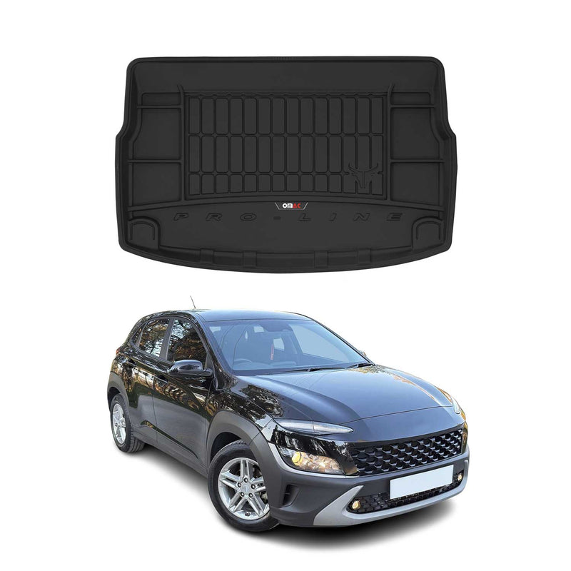 Tapis de Coffre pour Hyundai Kona 2017-2022 Noir TPE