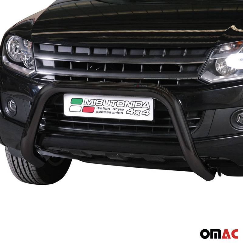 Pare-buffle Avant pour VW Amarok Trendline 2010-2016 76 mm en Acier Noir