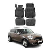 OMAC Tapis de sol pour MINI Countryman R60 2010-2016 en caoutchouc Noir