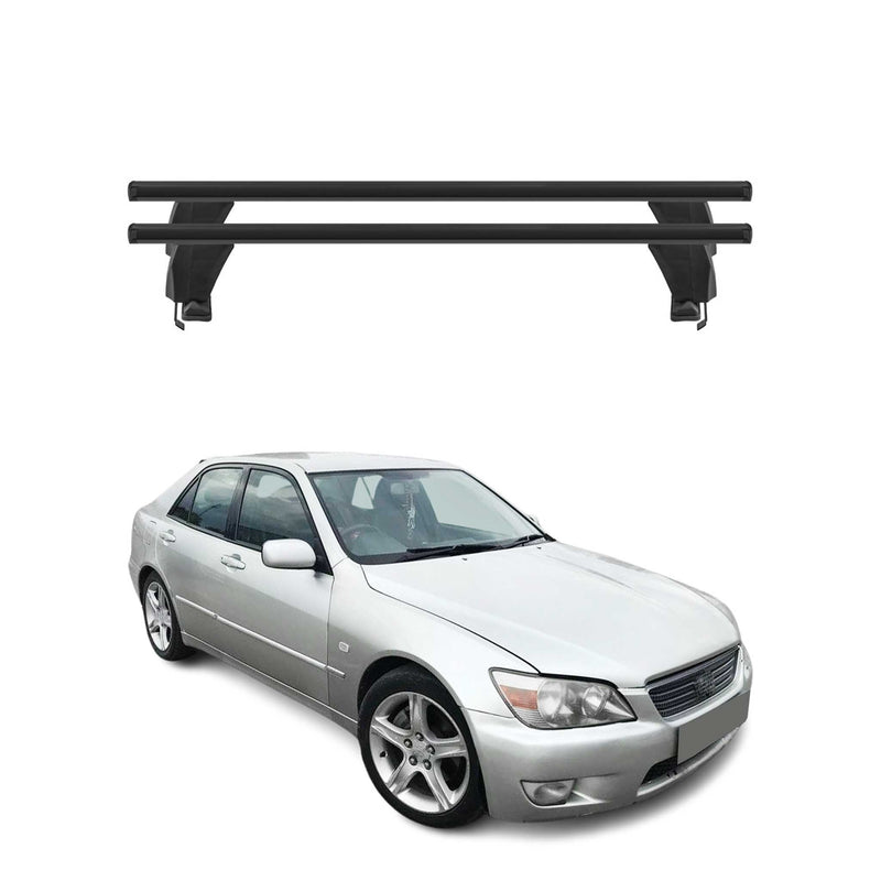 Menabo Barres de toit Transversales pour Lexus IS XE10 1998-2005 Noir ABE 2x
