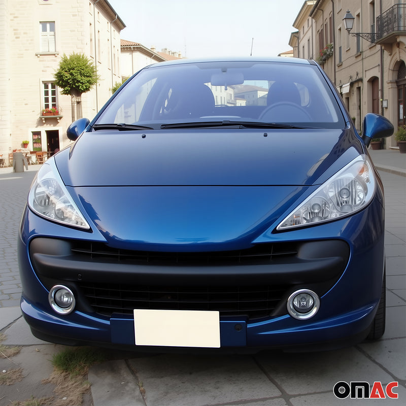 Cadres De Phare Avant pour Peugeot 207 2006-2012 ABS Chromé 2 Pcs