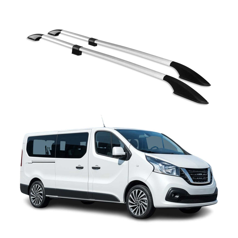 Barres de toit longitudinales pour Nissan NV300 2016-2025 L2 LWB Aluminium Gris