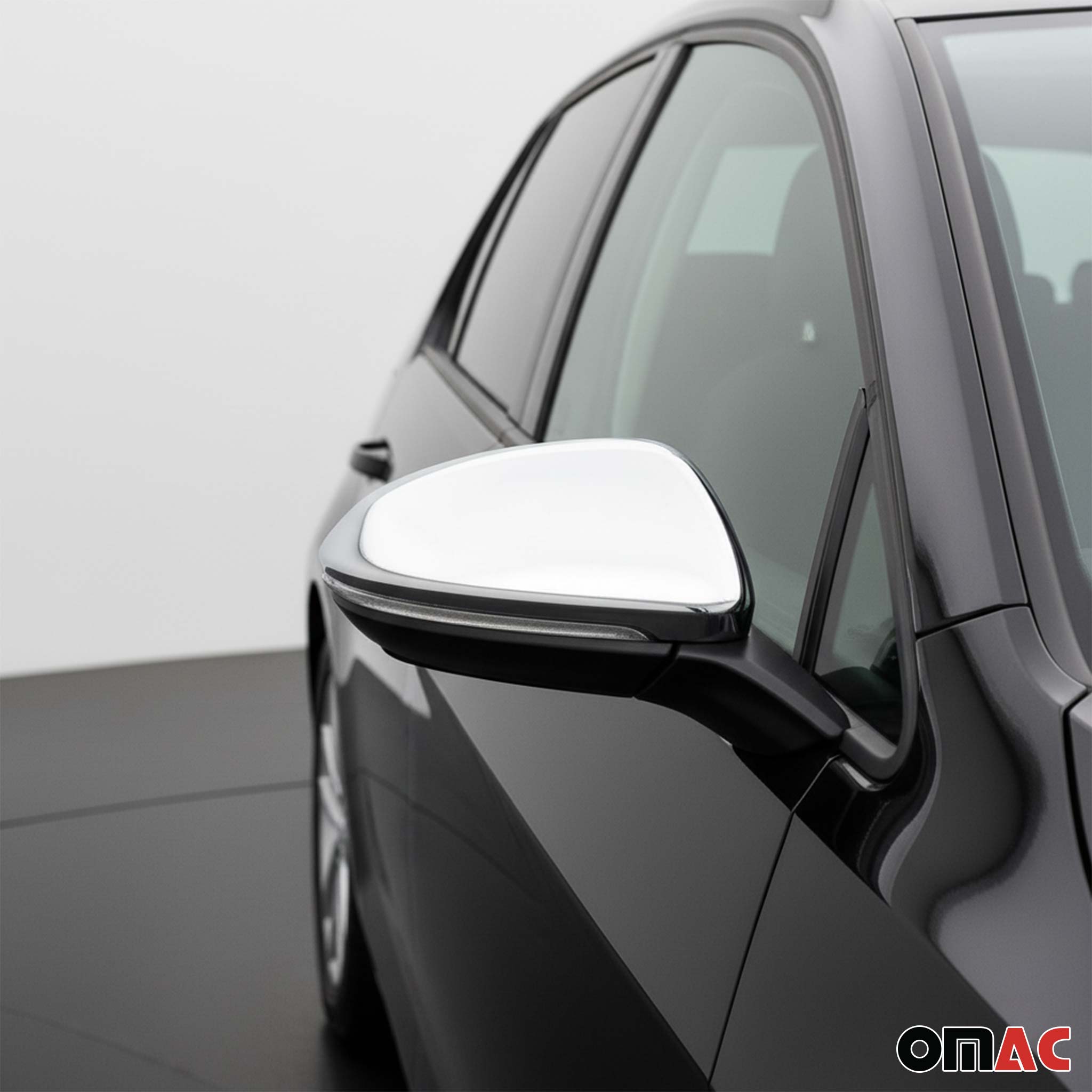 Coques de Rétroviseurs pour VW Golf Sportsvan 2014-2019 en Acier Chromé Argent