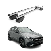 Barres de toit Transversales pour Mercedes GLA 2020-2023 Aluminium Gris ABE