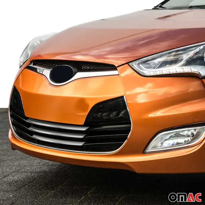 Moulure de Grille de Calandre pour Hyundai Veloster 2011-2018 Chromé 3Pcs