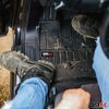 OMAC Tapis de sol sur mesure noir pour Dacia Dokker 2012-2021 3 pièces en TPE