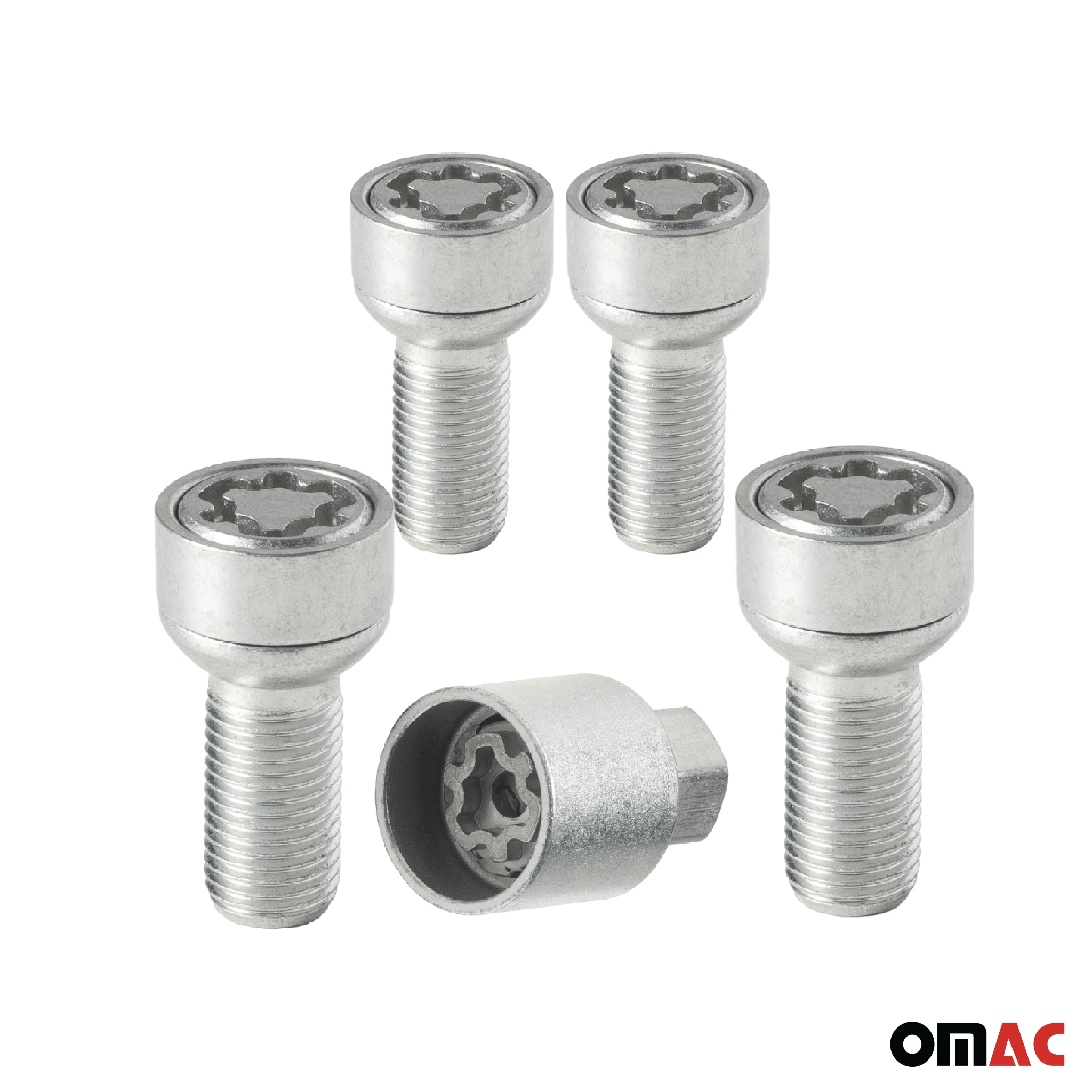 Vis de roue antivol pour Seat Alhambra Acier Gris lot de 4 M14X1,5