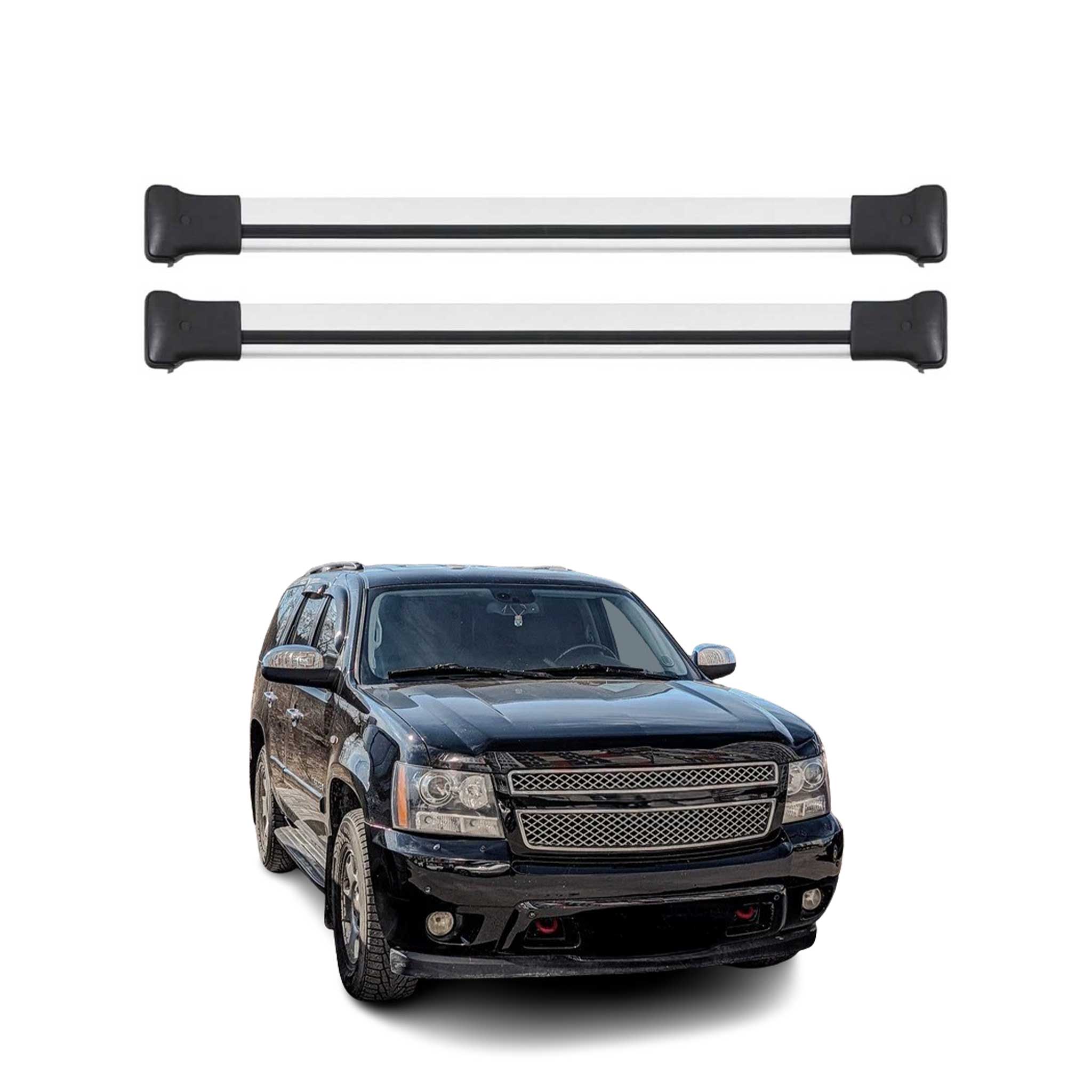 2007-2014 Chevrolet Tahoe Barres de toit transversales en Aluminium Gris
