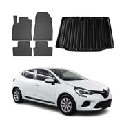 Kit Tapis de sol et coffre pour Renault Clio 2019-2025 HB TPE Noir