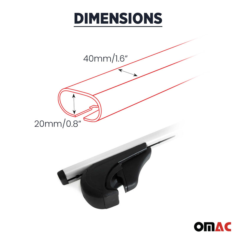 Barres de toit Transversales pour Mercedes Classe M W166 2011-2015 Fer Noir