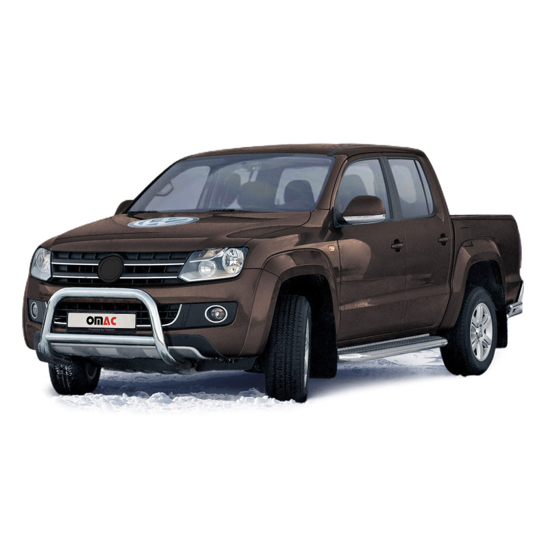 Pare-Buffle Avant Pour VW Amarok 2010-2016 en Acier Inox Argent