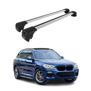 Barres de toit transversales pour BMW X3 G01 2017-2024 Aluminium Gris ABE