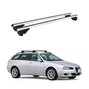 Barres de toit Transversales pour Alfa Romeo 156 Crosswagon 2004-07 TÜV Gris
