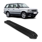 Marchepieds Latéraux pour Range Rover Vogue 1994-2001 Alu Gris Noir 2Pcs