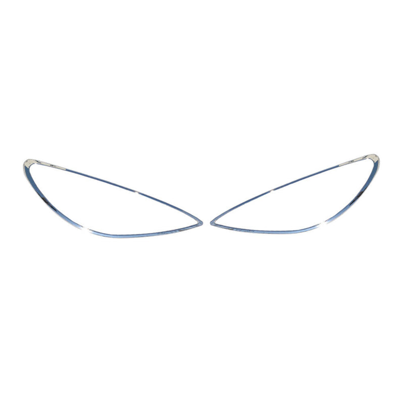 Cadres De Phare Avant pour Peugeot 206 1998-2010 ABS Chromé 2 Pcs