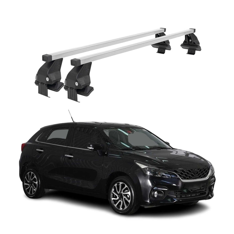 Barres de toit transversales pour Suzuki Baleno 2019-2025 Acier Gris