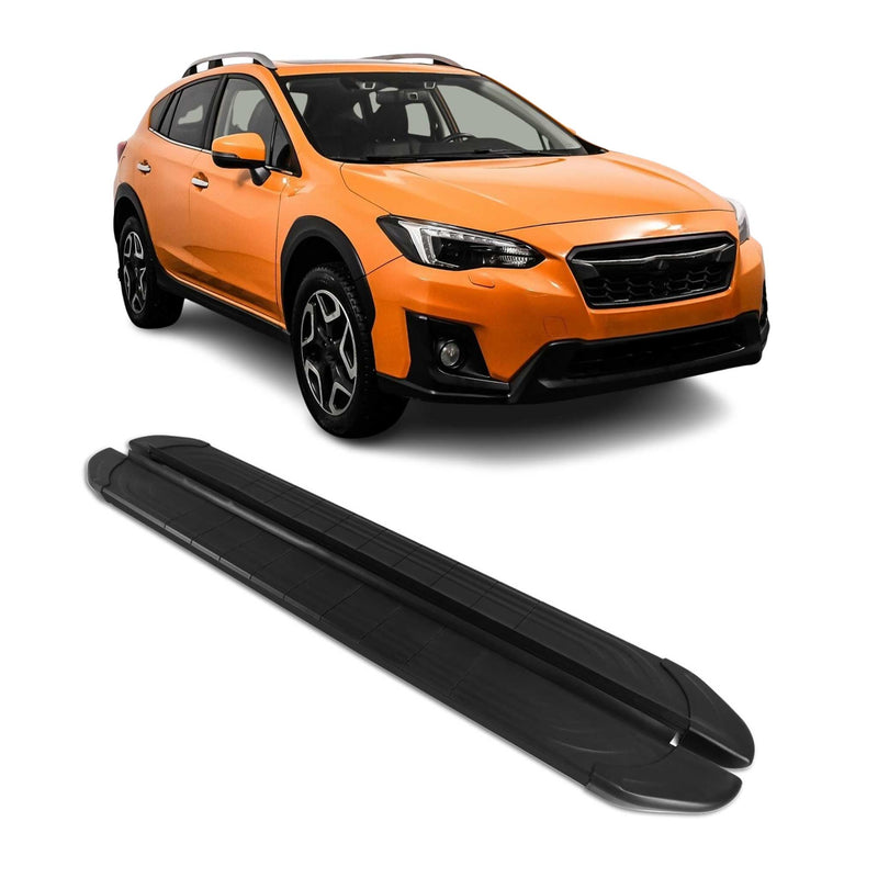 Marchepieds Latéraux pédale pour Subaru XV 2012-2018 2Pcs Aluminium Noir