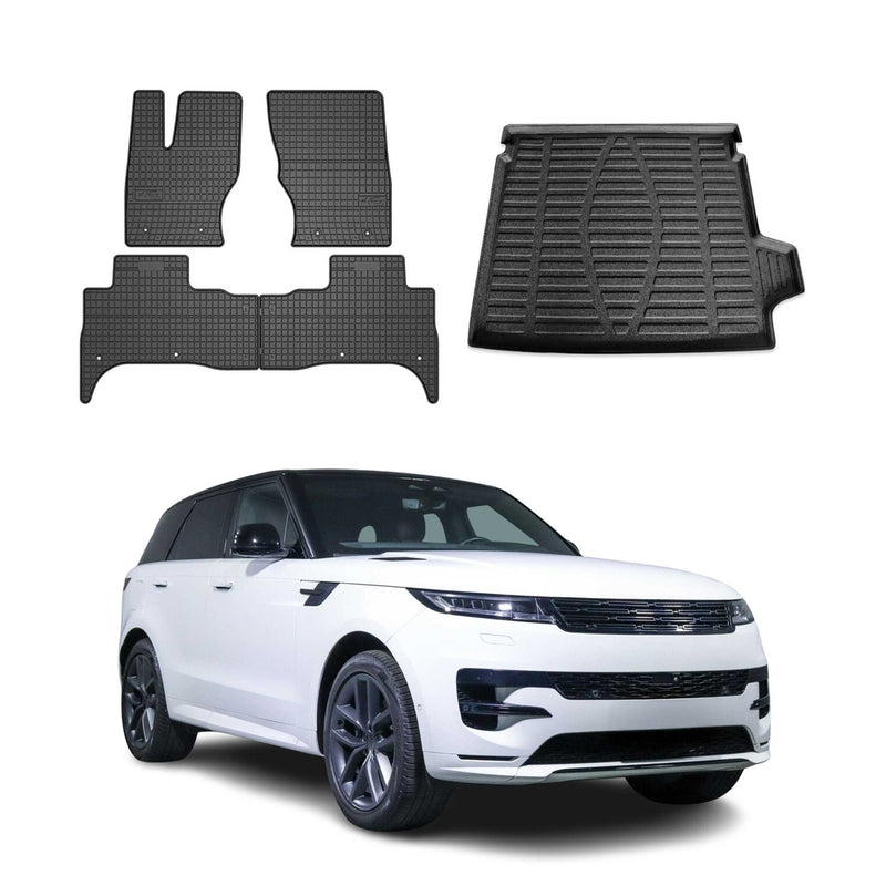 Kit Tapis de sol et coffre pour Range Rover Sport L494 2017-2024 TPE Noir