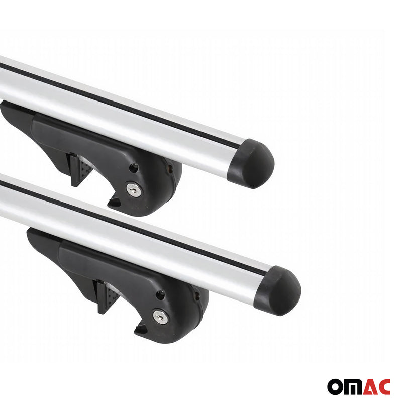 Barres de toit transversales pour GMC Yukon 2000-2014 90kg TÜV Alu Gris 2x