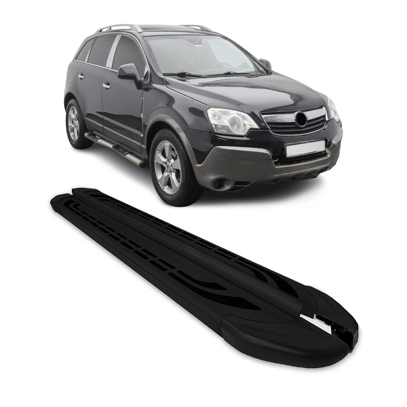 2006-2017 Chevrolet Captiva C100 C180 Marchepieds Latéraux pédale Alu Noir 2Pcs