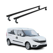 Barres de toit transversales pour Fiat Doblo 2010-2021 Alu Noir 2x