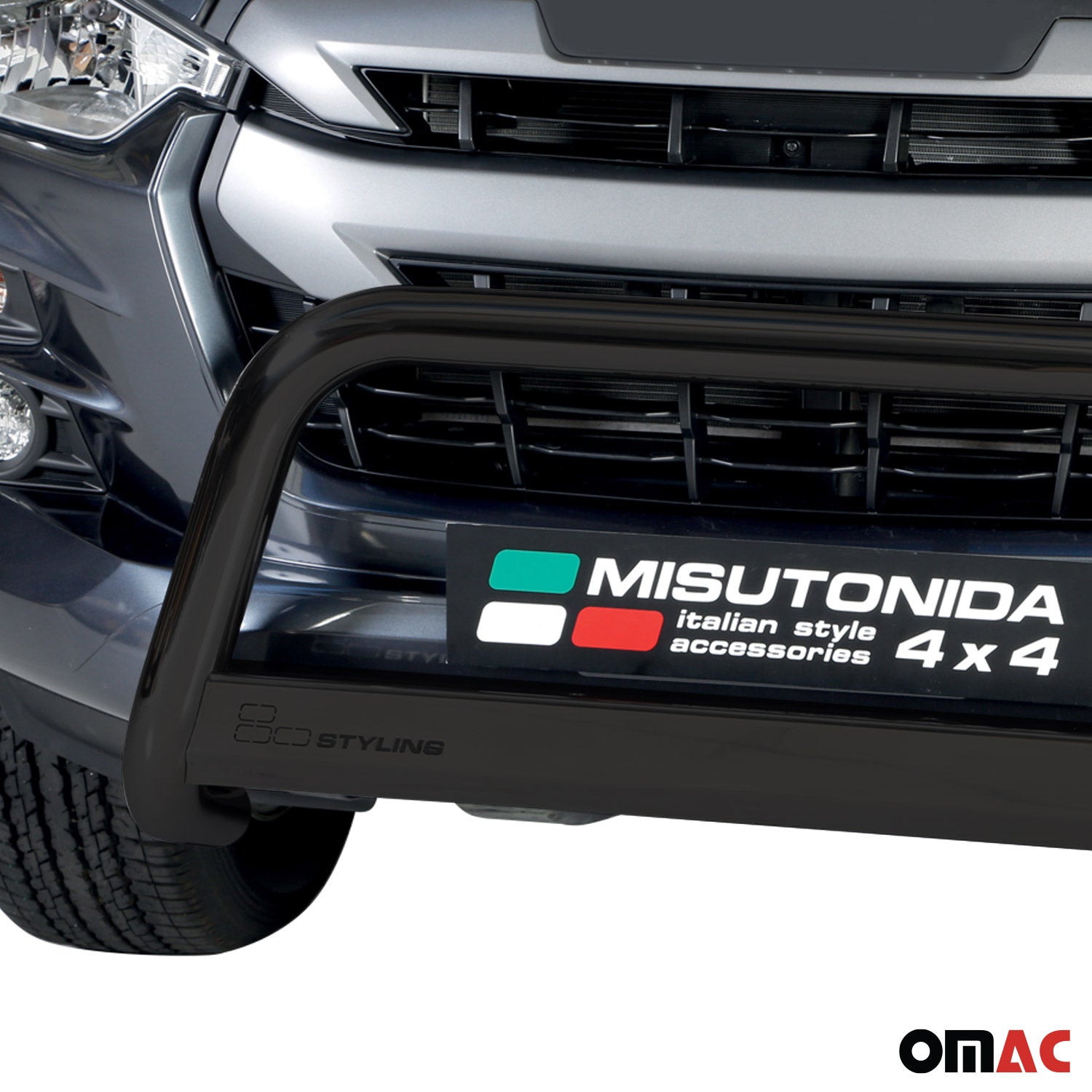 Pare-buffle Avant pour Isuzu D-Max 2019-2022 Pre-FL 63mm Acier Inoxydable Noir