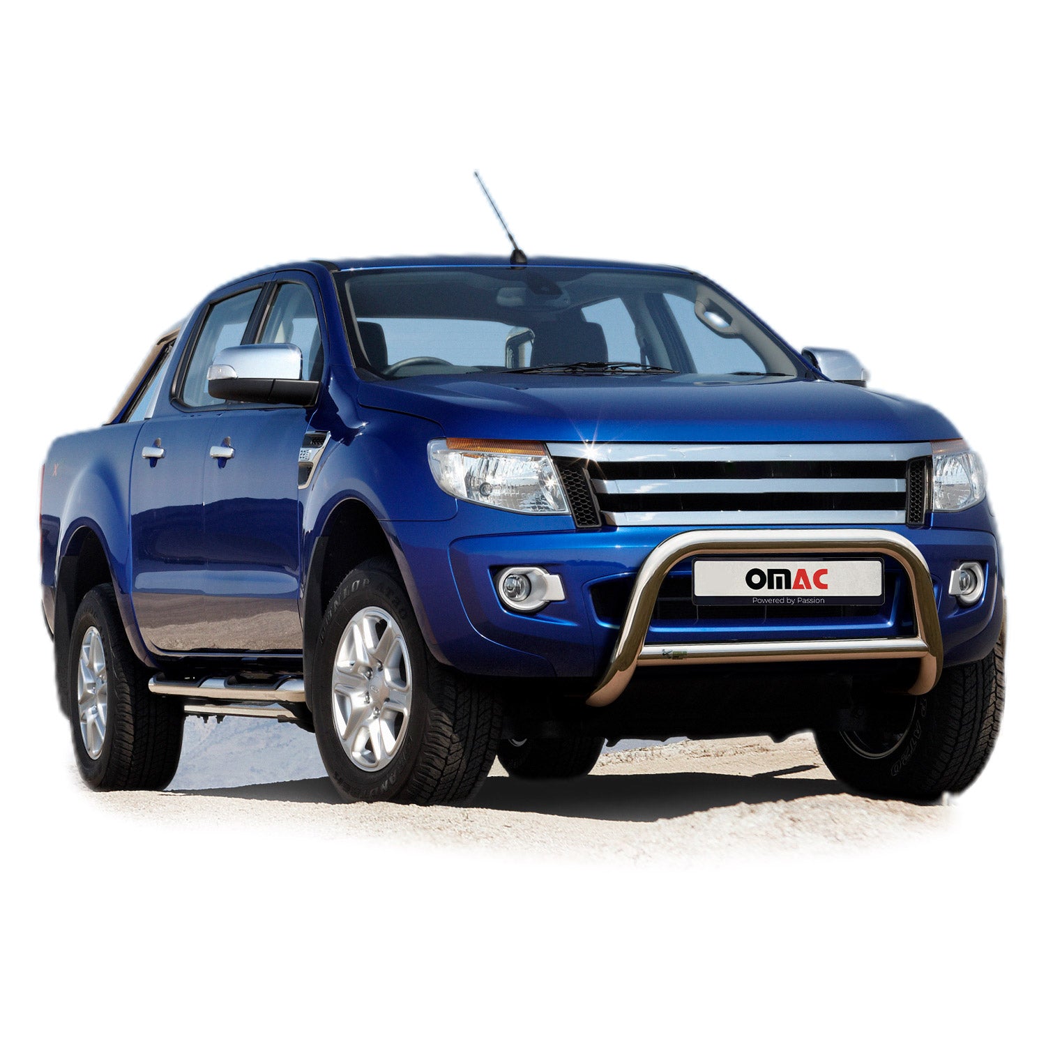 Pare-Buffle Avant Pour Ford Ranger 2015-2019 en Acier Inox Argent