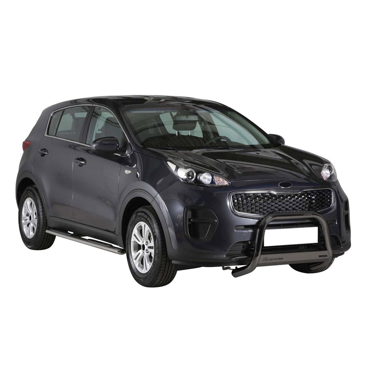 Pare-buffle Avant pour Kia Sportage 2016-2018 63 mm en Acier Noir