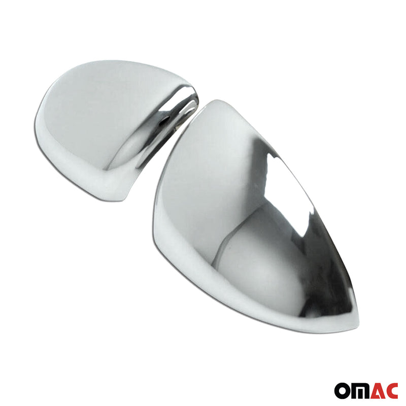 Coques de Rétroviseurs pour Opel Corsa 2015-2020 en Acier Inoxy Chromé Argent