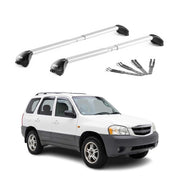 Barres de toit pour Mazda Tribute I 2001-2004 Pre-FL Gris Argenté Aluminium ABE