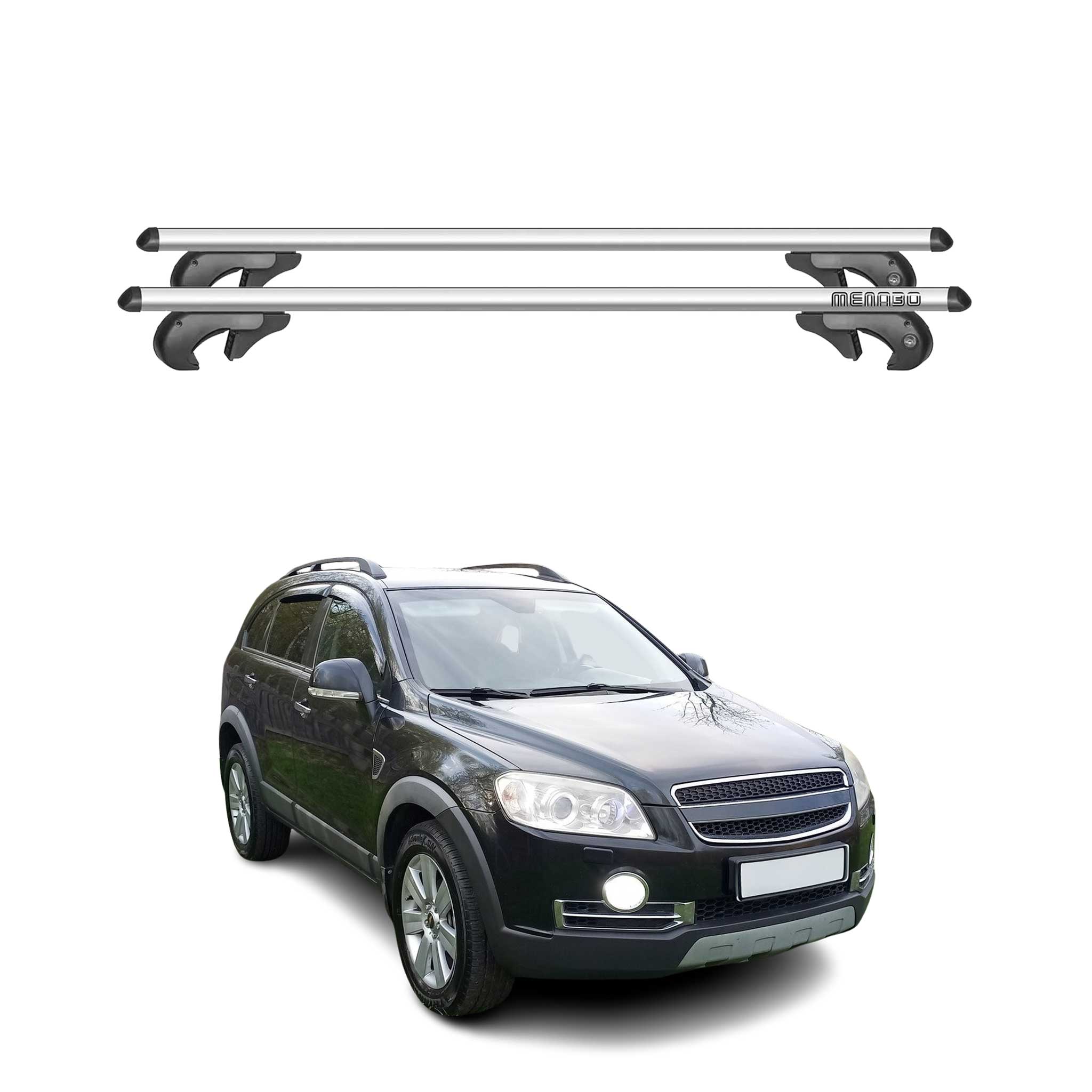 Barres de toit pour Chevrolet Captiva 2006-2018 90kg Aluminium Gris 2tlg