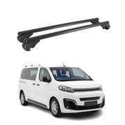 Barres de toit Transversales pour Citroen SpaceTourer 2016-2026 TÜV Alu Noir 2x
