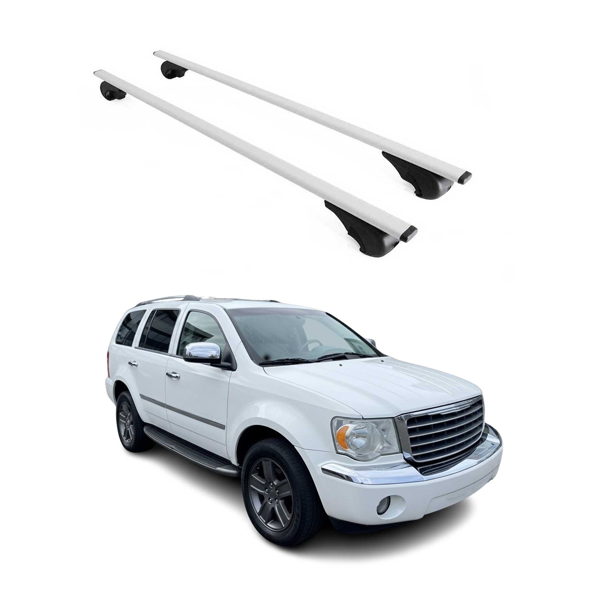 Barres de toit Transversales pour Chrysler Aspen 2006-2009 Fer Argent