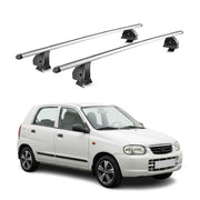 Barres de toit transversales Alu pour Suzuki Alto HA24 2002-2009 TÜV Gris 2Pcs