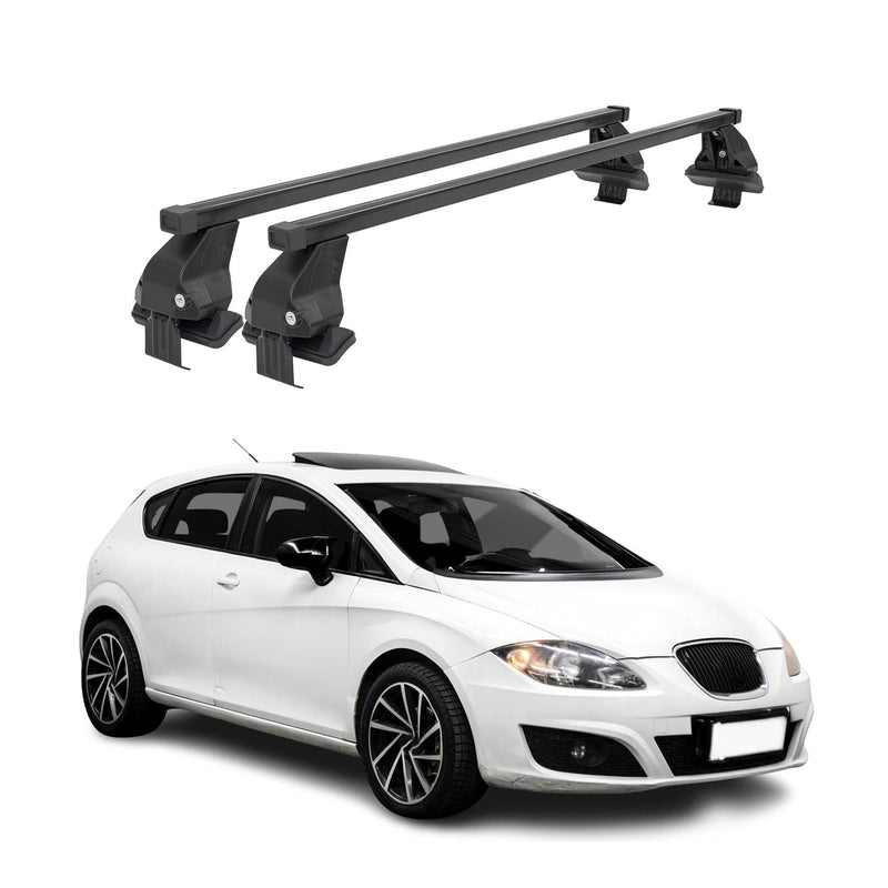 Barres Transversales Menabo pour Seat Leon II 2009-2013 Noir
