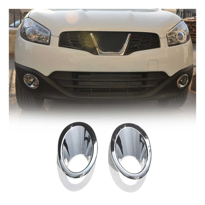 Cadres de Phare Antibrouillard avant Nissan Qashqai +2 2008-2014 en ABS Chromé