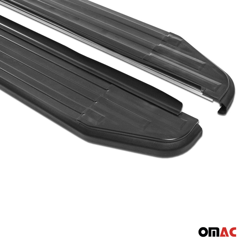 Marchepieds Latéraux pour Nissan Qashqai J10 2006-2014ABE Noir Alu
