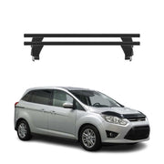Menabo Barres de toit Transversales pour Ford C-Max II 2010-2019 Noir ABE 2x