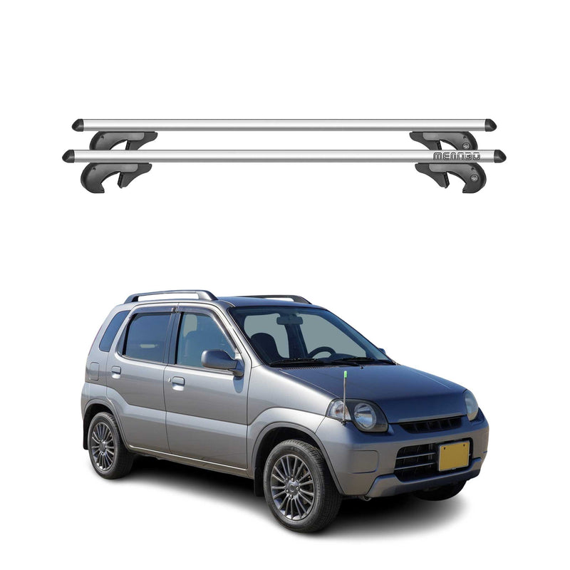 Barres de toit transversales pour Suzuki Kei 1998-2009 90kg Alu Gris 2tlg