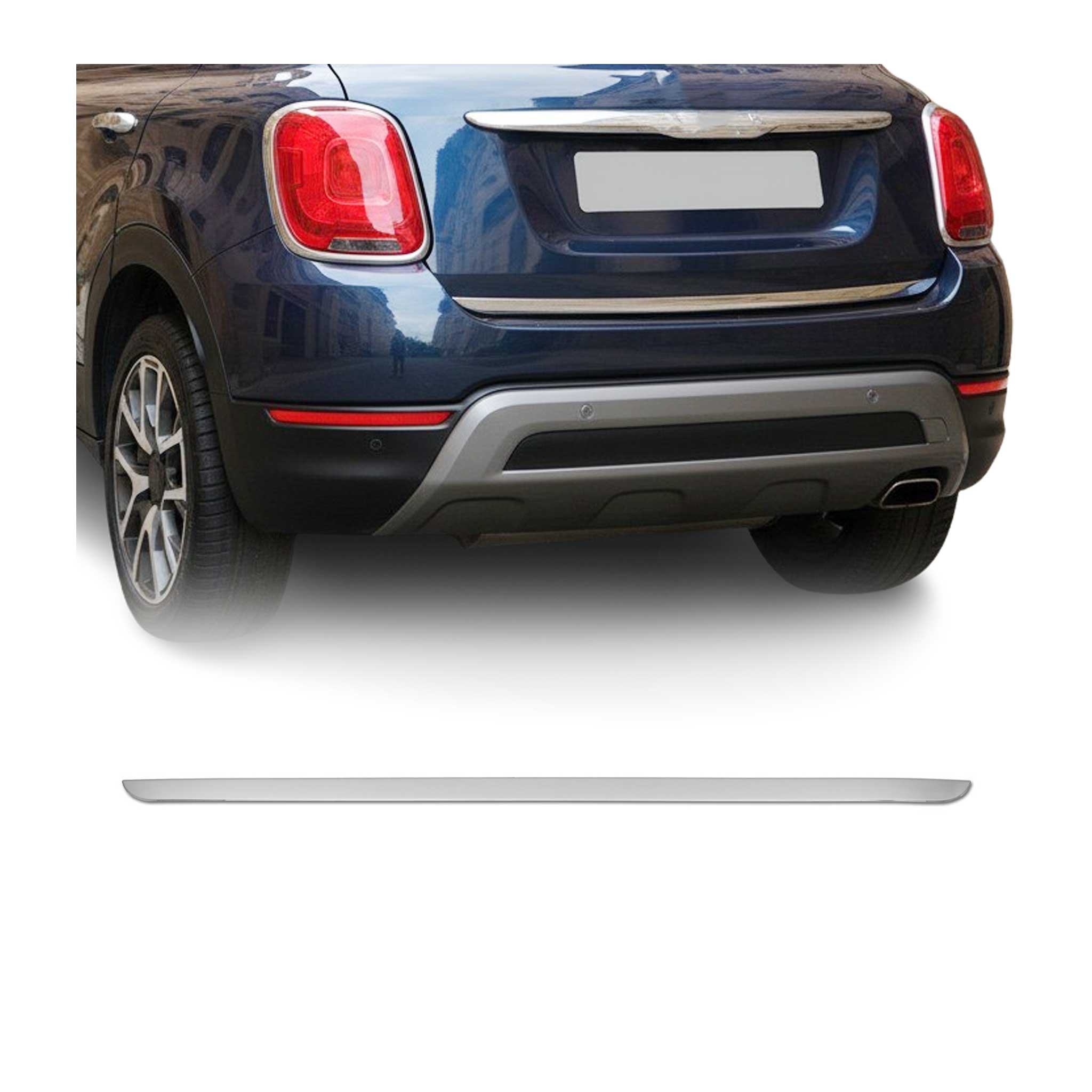 Garniture de Hayon Coffre pour Fiat 500X 2015-2026 acier inox
