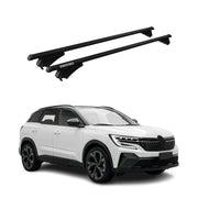 Menabo Barres de toit transversales pour Renault Austral 2022-2025 Alu Noir 2x