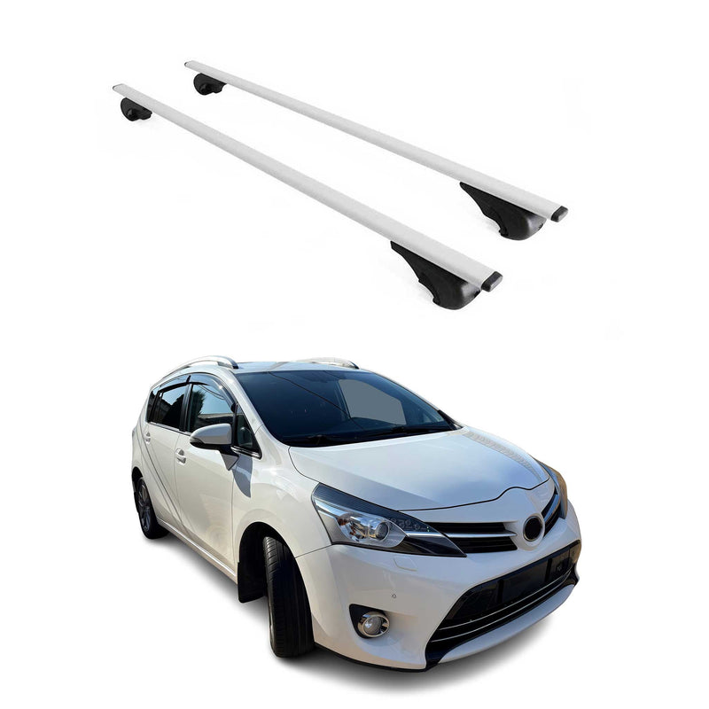 Barres de toit Transversales pour Toyota Verso 2009-2020 Fer Argent