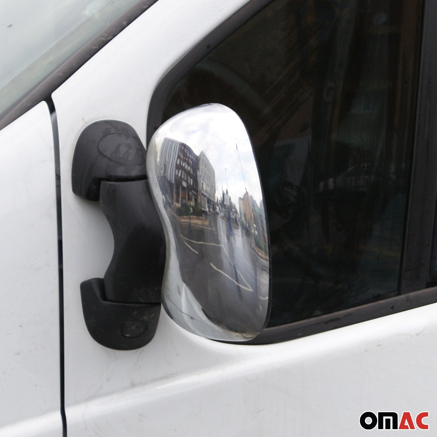 Coques de Rétroviseurs pour Opel Vivaro A 2001-2014 en Acier Chromé Argent