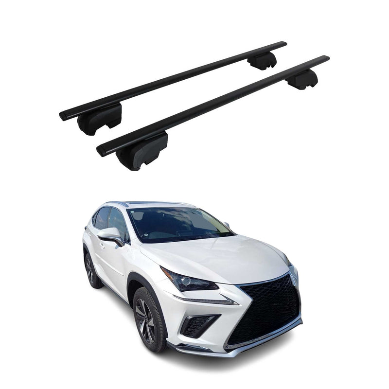 Barres de toit Transversales pour Lexus NX 2020-2021 Fer Noir ABE