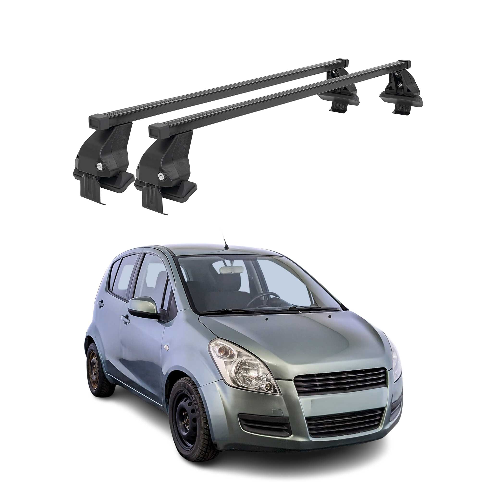 Barres Transversales Menabo pour Suzuki Splash 2008-2014 Noir