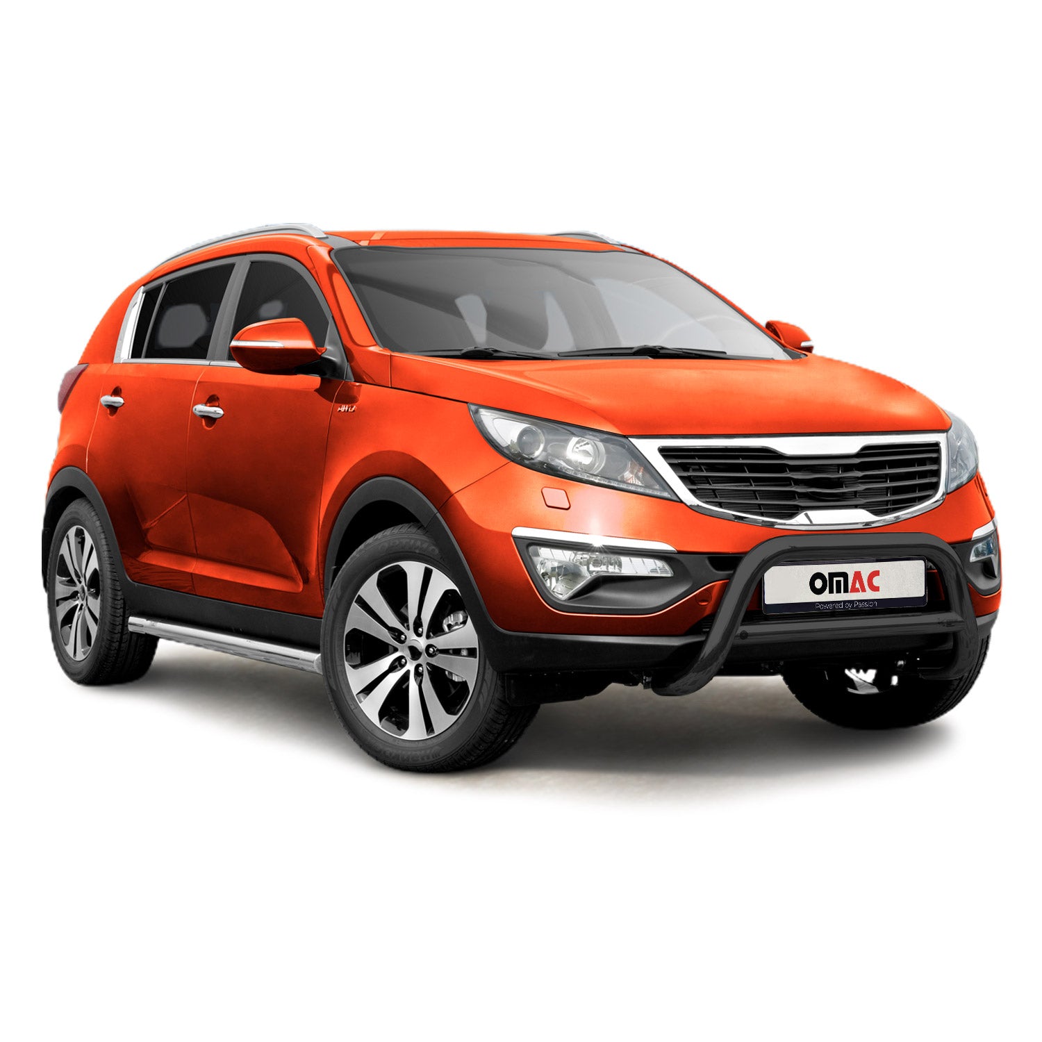 Pare-Buffle Avant Pour Kia Sportage 2010-2015 Acier Inoxy Noir