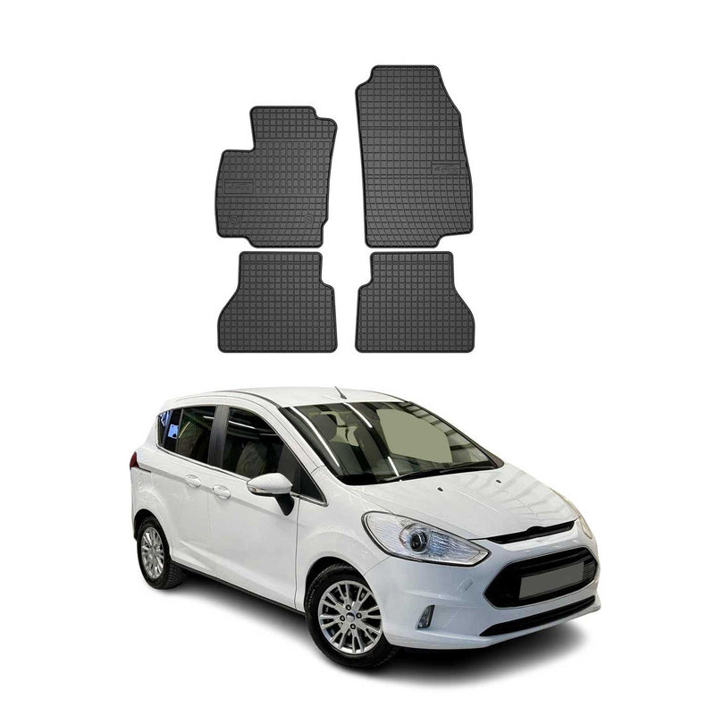 Tapis de Sol pour Ford B-Max 2012-2017 Caoutchouc Noir